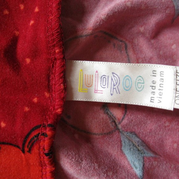 LuLaRoe Valentines Red Heart Leggings - Picture 6 of 7